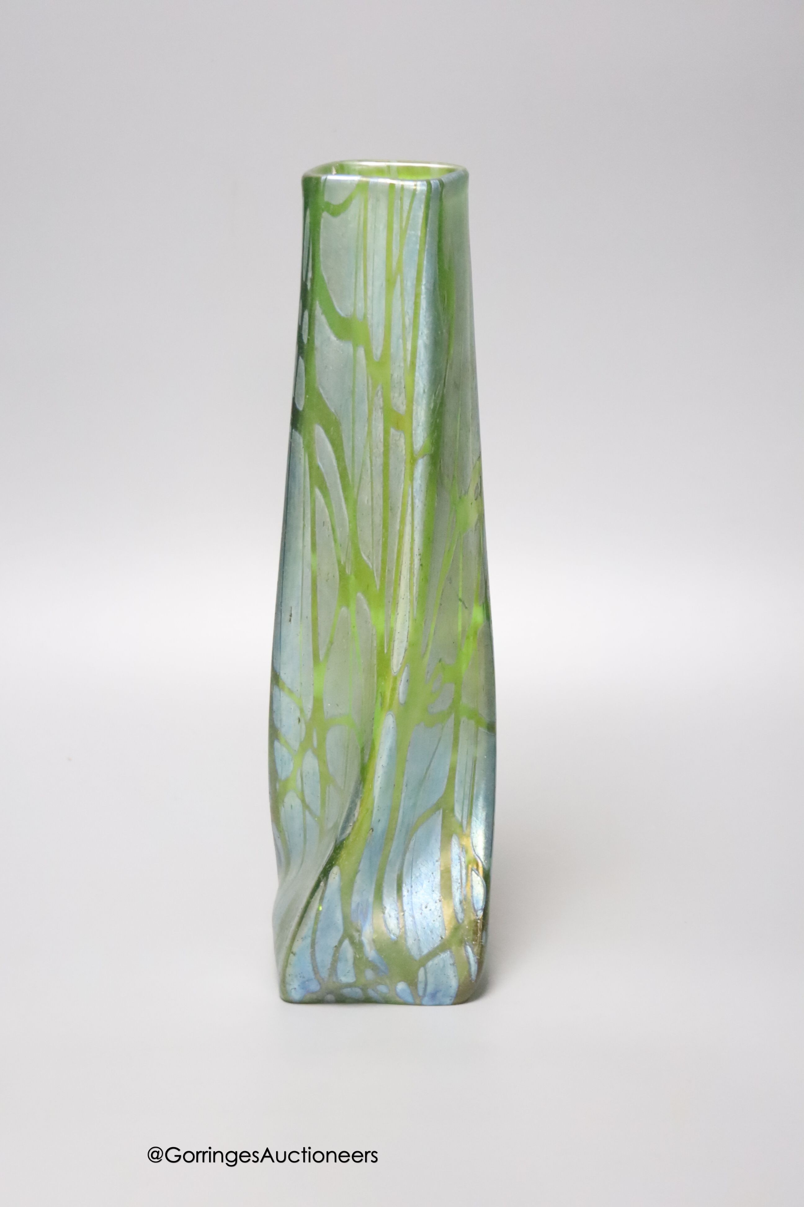 A Loetz Creta pampas glass vase, height 31cm